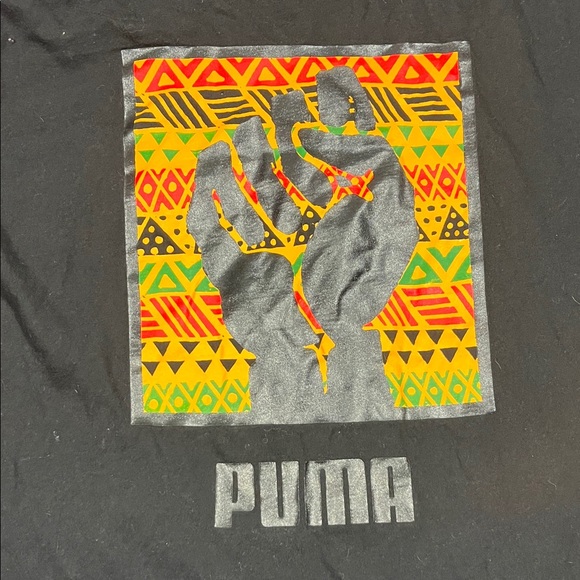 Puma Black Tee with Vibrant Graphic - Picture 2 of 4